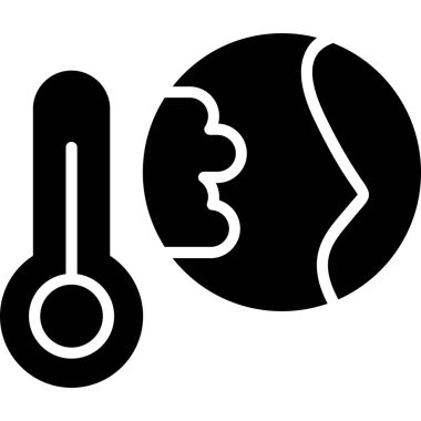 sıcaklık termometre simgesi, vektör biçimi