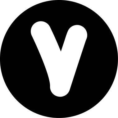 V harfi simgesinin vektör çizimi
