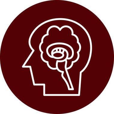 beyin ikonu vektör illüstrasyonu