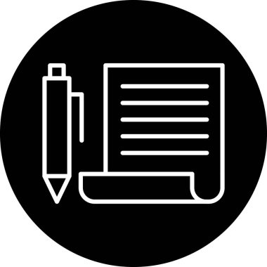 Belge simgesinin vektör illüstrasyonu