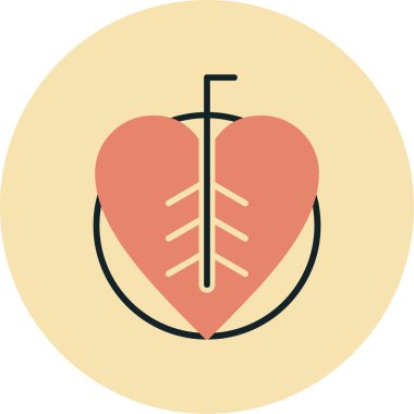 Kalp vektör simgesi modern basit vektör çizimi