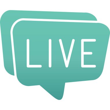 Canlı sohbet renkli vektör simgesi