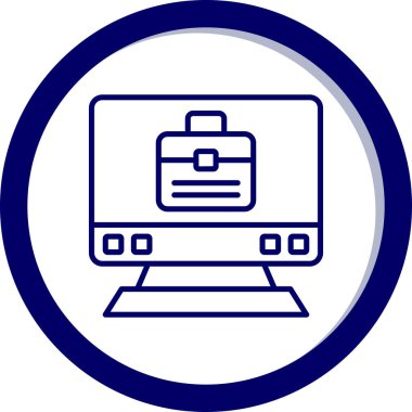 Bilgisayar. Web simgesi basit illüstrasyon