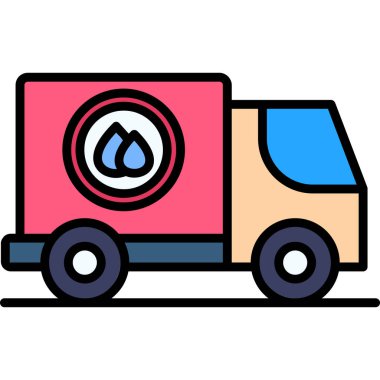 Su damlası ikonu. outline damla su vektör rengi izole