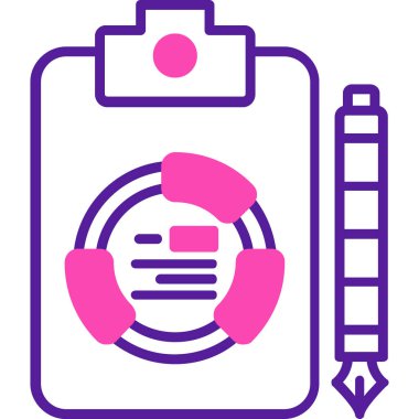 Kalem ve kalemle bir panonun vektör çizimi