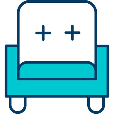 Kanepe. Web simgesi basit illüstrasyon