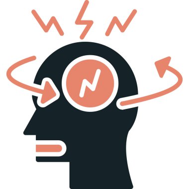 Kırmızı oklu bir adamın vektör çizimi.