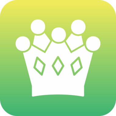 Taç simgesi, basit vektör illüstrasyonu