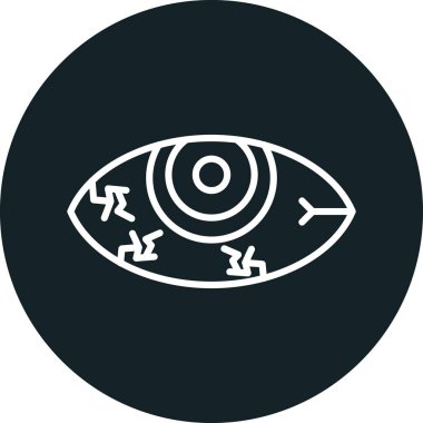 Göz simgesinin vektör illüstrasyonu