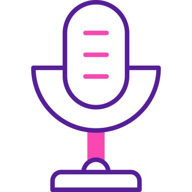 Mikrofon. Web simgesi basit tasarım