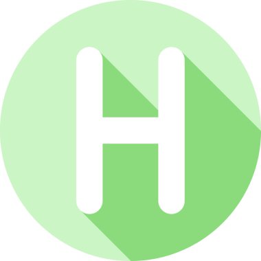 Hastane düz vektör simgesi