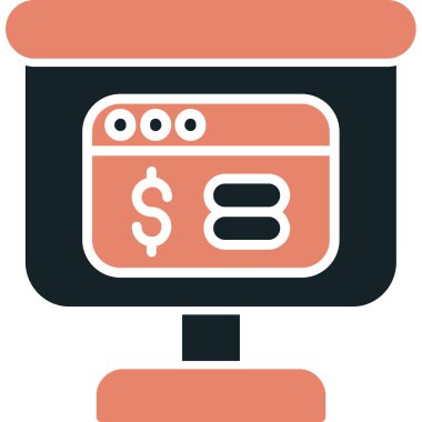 Para için. Web simgesi basit illüstrasyon