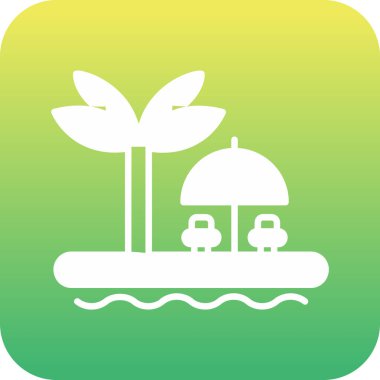 Yeşil ve mavi bir su teknesinin vektör çizimi