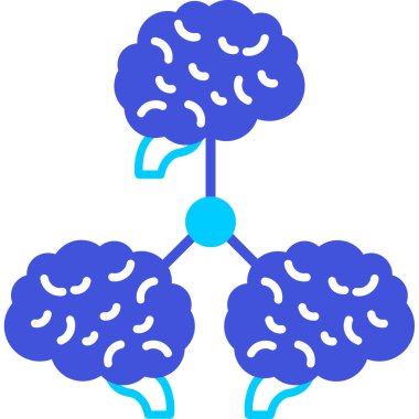 Beyin beyin simgesi ile doldurulmuş dış hat biçimi