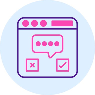 Mesaj var. Web simgesi basit illüstrasyon