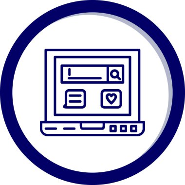 bilgisayar ekranı simgesi, vektör illüstrasyonu