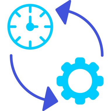 zaman ve çalışma simgesi vektörü.