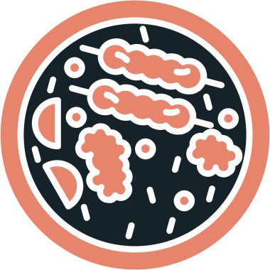 yiyecek ikonu vektör illüstrasyonu