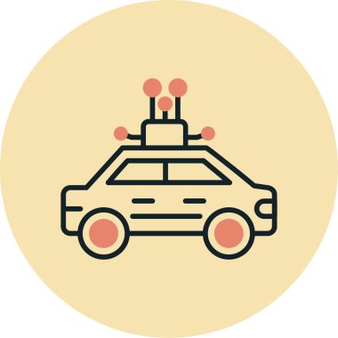 - Araba. Web simgesi basit illüstrasyon