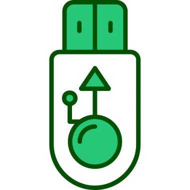 Yeşil benzin istasyonu ikonu. Web için benzinlik vektör simgesinin özet çizimi