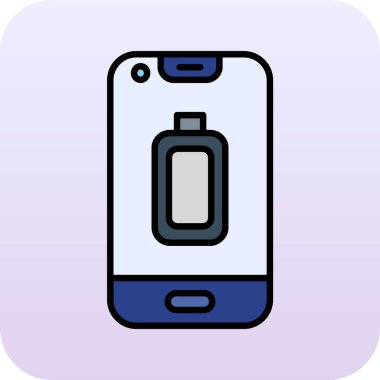 Akıllı telefon simgesi, basit vektör illüstrasyonu