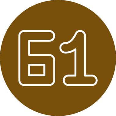 6 numaralı simge, vektör illüstrasyonu