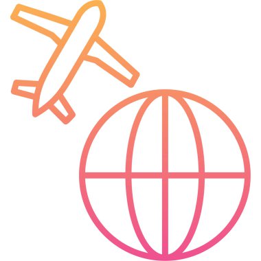 Uçak seyahat vektör çizim