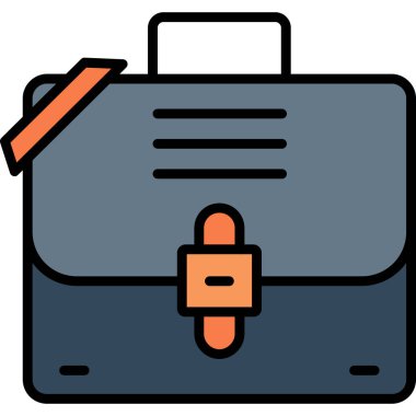 Bavul. Web simgesi basit illüstrasyon