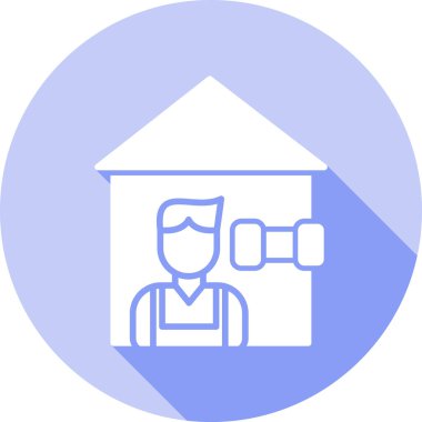 Ev. Web simgesi basit illüstrasyon