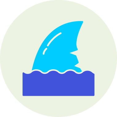 Köpekbalığı. Web simgesi basit illüstrasyon