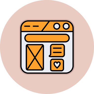 Mutfak simgesi vektör illüstrasyonu