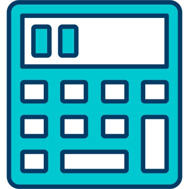 Hesap makinesi. Web simgesi basit illüstrasyon