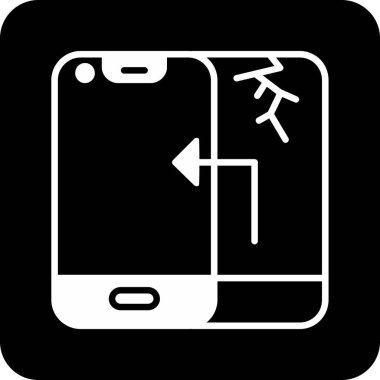 Cep telefonu. Web simgesi basit illüstrasyon