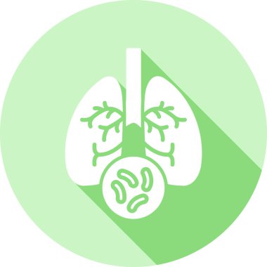 Modern b 'nin vektör illüstrasyonunda akciğer ikonu yok