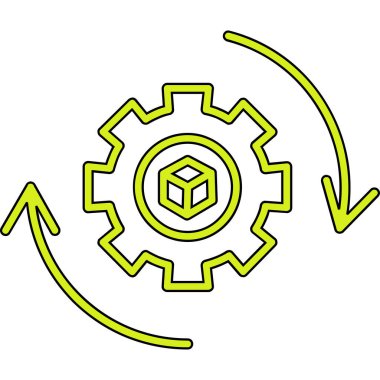 Çarkla bütünleşme. Web simgesi