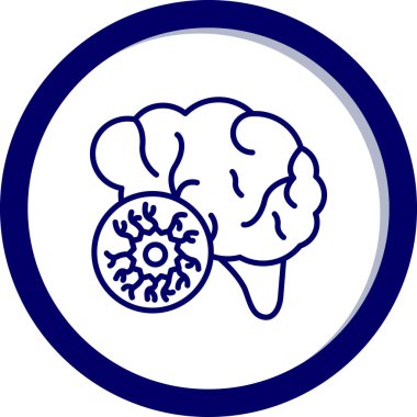 Beyin. Web simgesi basit tasarım