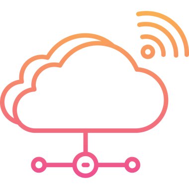 bulut hesaplama simgesi, vektör illüstrasyonu