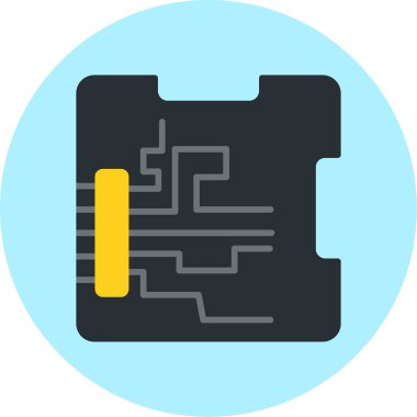 devre kartı simgesi, vektör illüstrasyonu