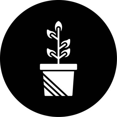 Bir çiçek simgesinin vektör illüstrasyonu