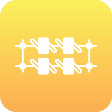 Modern b 'nin vektör çizimi çit simgesinden yoksun