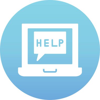 Yardım için web simgesi, vektör illüstrasyonu