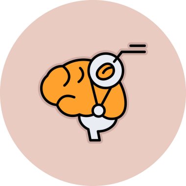 Kalp ve beyin vektör tasarımlı beyin