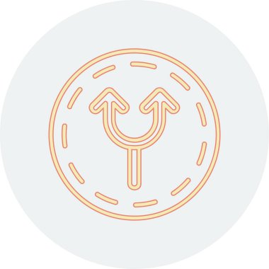 Oklar dairesel simge dış hat biçiminde