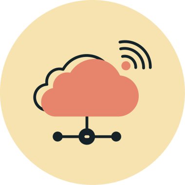 Bulut. Web simgesi basit tasarım