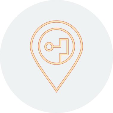 Konum simgesinin vektör illüstrasyonu