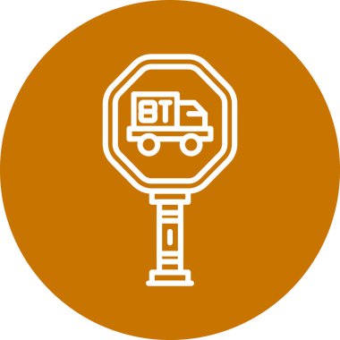 Benzersiz Benzin İstasyonu Vektör Kabartma Simgesi