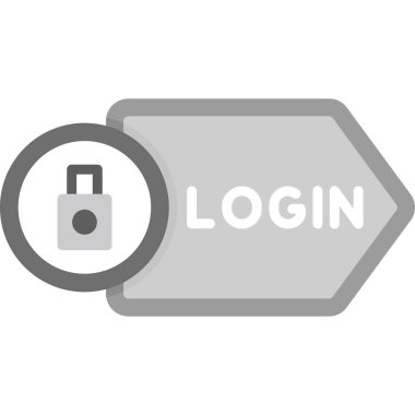 Giriş simgesi. Beyaz arkaplanda izole edilmiş web tasarımı için parmak izi vektör simgesinin basit çizimi