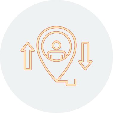 Modern b 'nin vektör çizimi navigasyon simgesinden yoksun