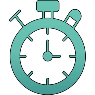 Saat simgesi, vektör illüstrasyonu