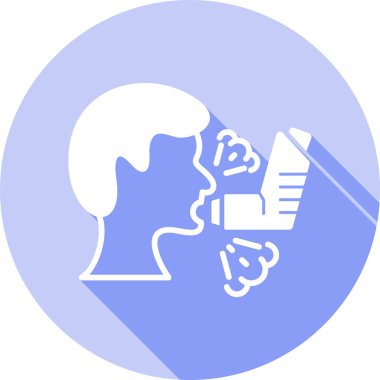 Astım Yardım Ağı simgesi, vektör illüstrasyonu